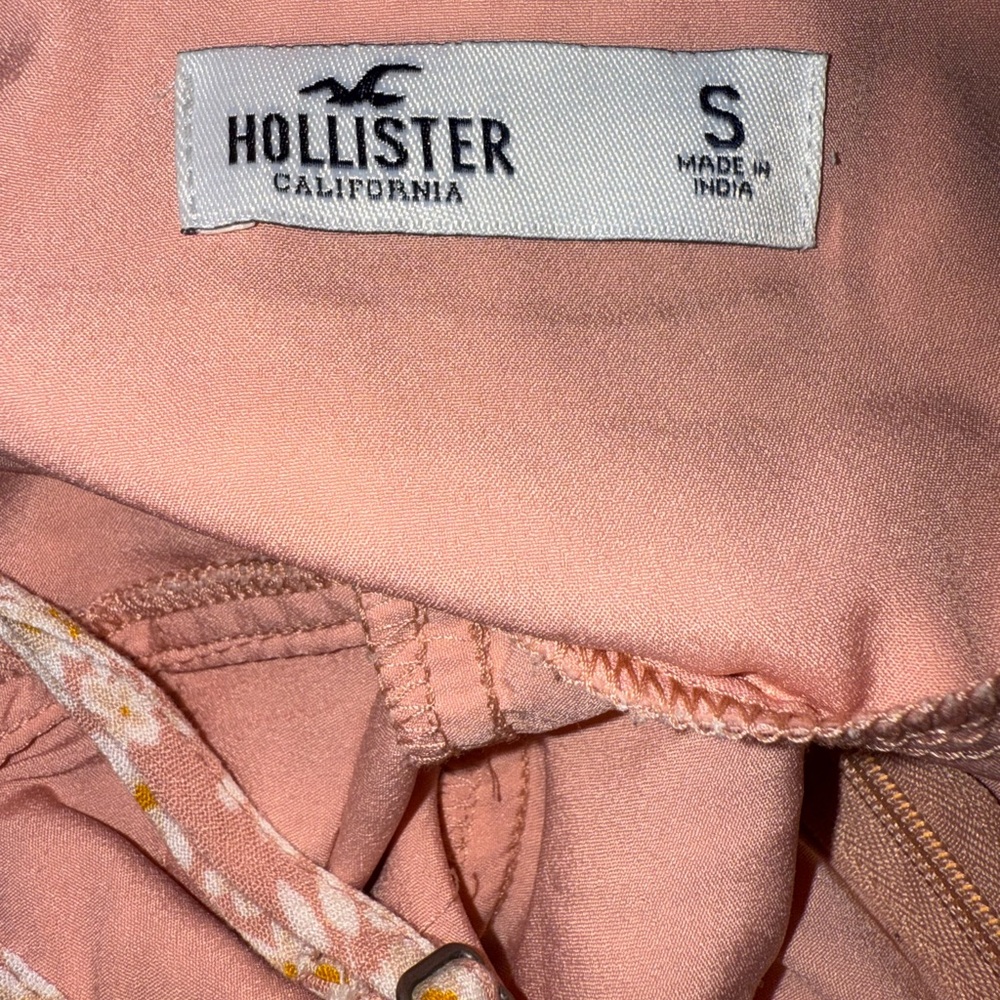 Hollister Pink & White Floral Dress with Spaghetti Straps Size Small - Picture 5 of 5